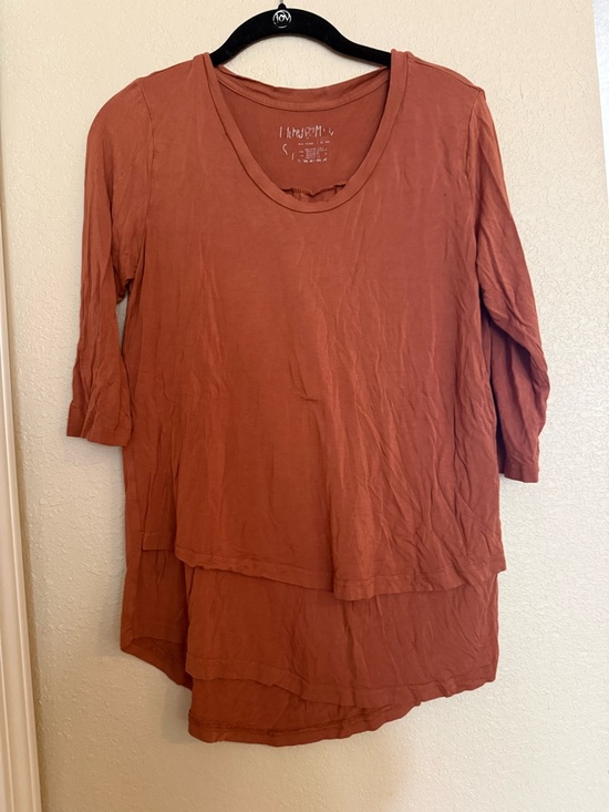 Latched Mama Tops - Latched MamaWomen's Layered Scoop Neck Top - Rust for nursing
